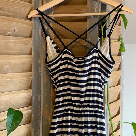 Addison navy and white striped wrap maxi - Picture 5 of 7